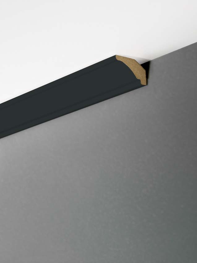 Mouluer plafond MDF hydrofuge uni matte black 270cm