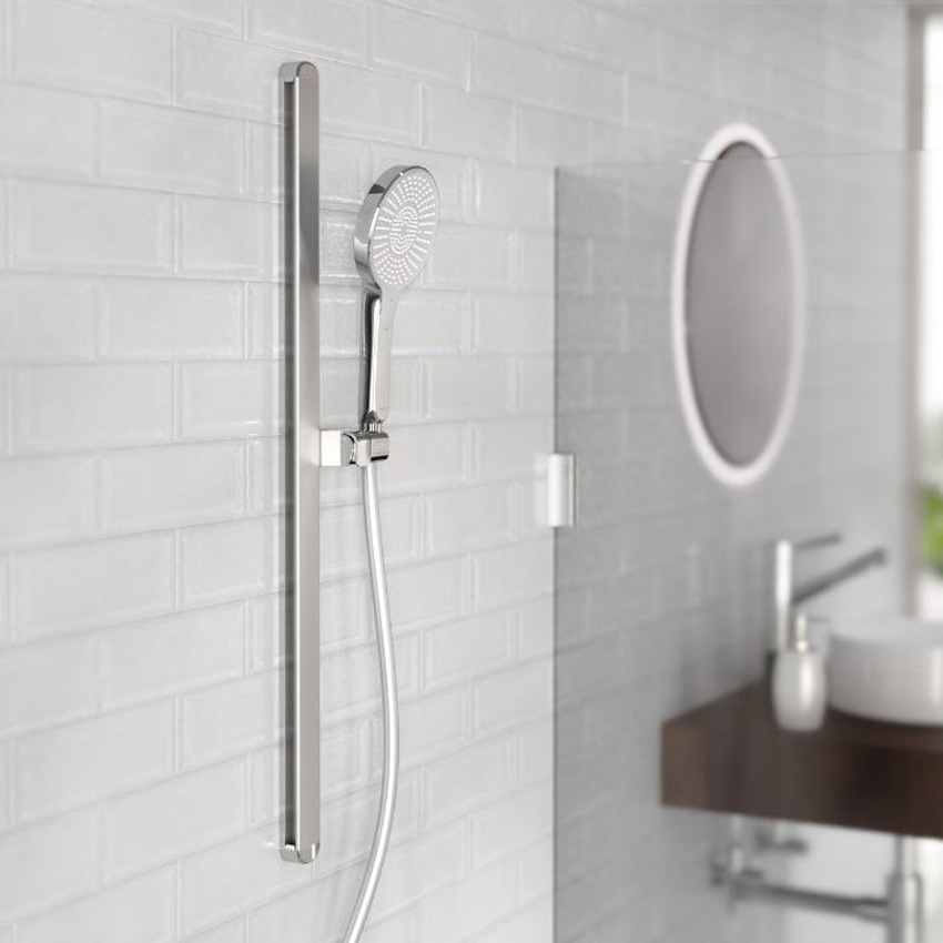 Colonne de douche Kaja chrome/gris clair brillant Ø12cm