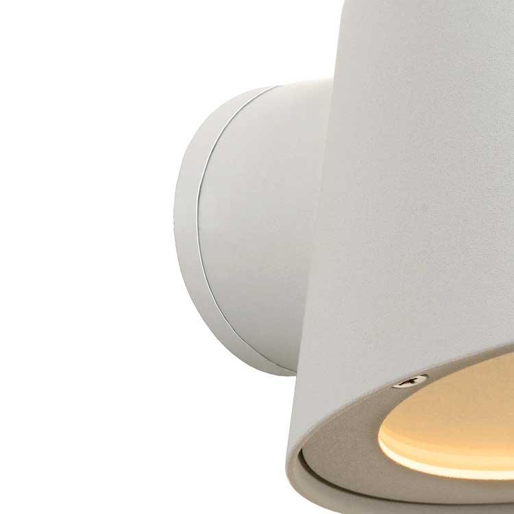 Lucide DINGO-LED - Wandlamp Buiten - LED Dimb. - GU10 - 1x5W 3000K - IP44 - Wit