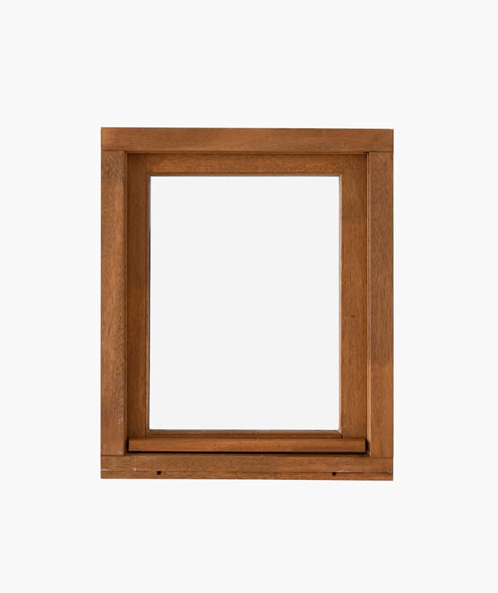 Draairaam 1-vleugel Trae Meranti hout 55mm naturel B700xH800mm links opendraaiend