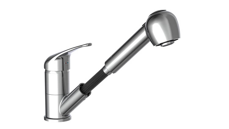 Robinet de cuisine Stevie chrome avec pulvérisateur extractible