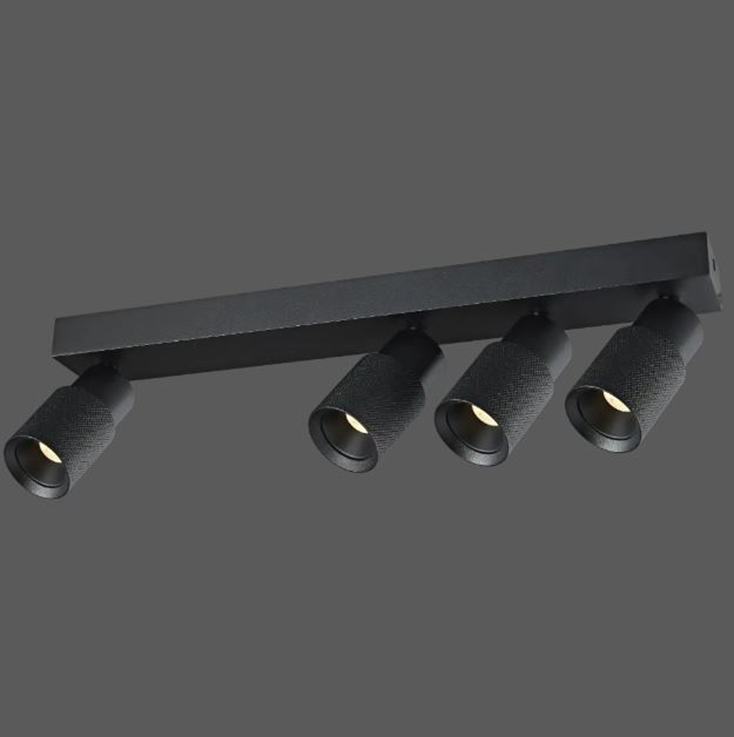 Spot en saillie - noir - 38cm - dimmable - GU10 MR11 - 4x10W