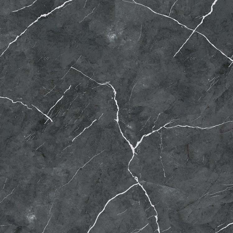 Carrelage de sol et mural Apollo Marmi imitation marbre noir brillant 50x50cm