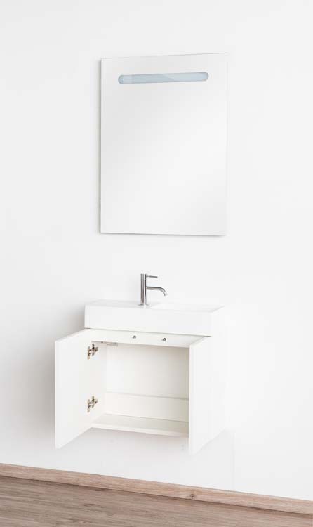 Toiletmeubel Dragon wit wastafel wit 60x60x22cm