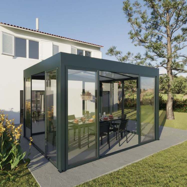 Jardin d'hiver Versailles alu anthracite 400 x 360 x 240 cm