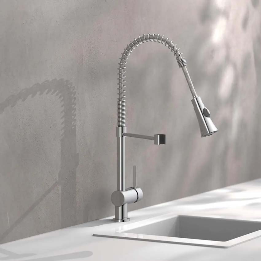 Robinet de cuisine Chef chrome avec bec extractible