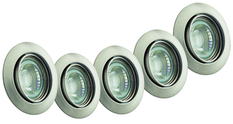 Spot encastré rond 5x5W GU10 - 400LM  - 64mm - IP20