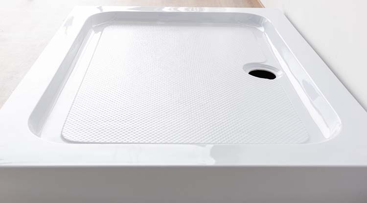 Douchebak Ally acryl wit 120x90cm