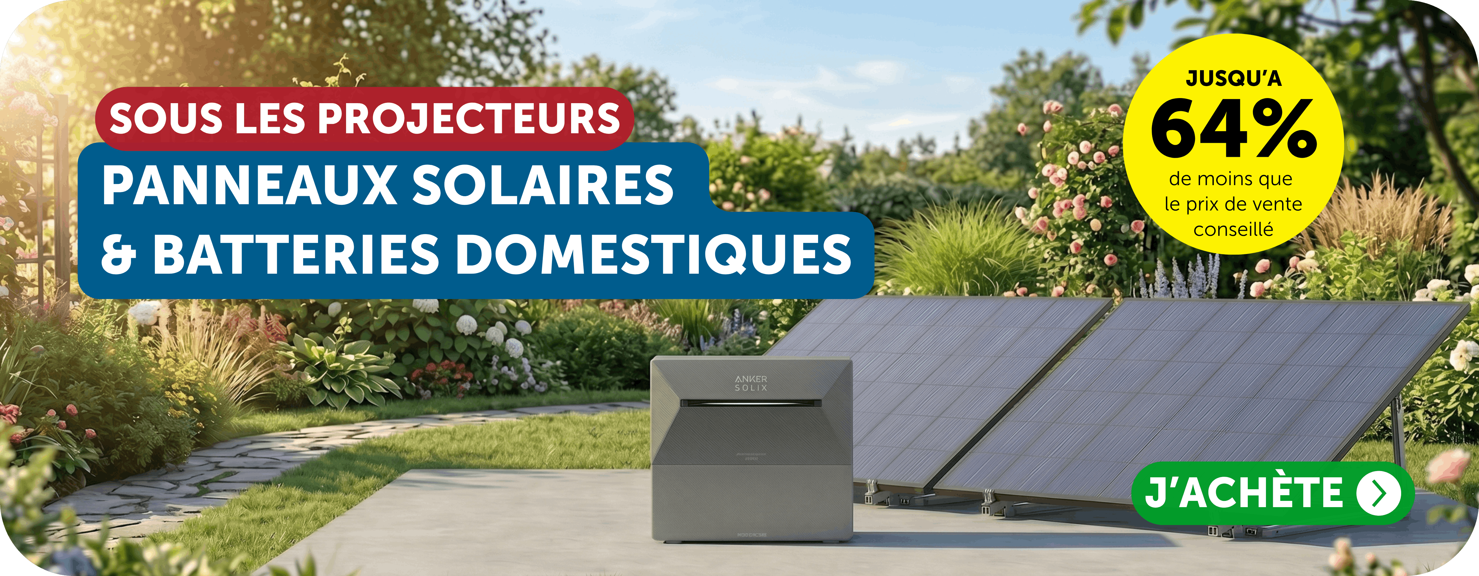Panneaux solaires et batteries domestiques