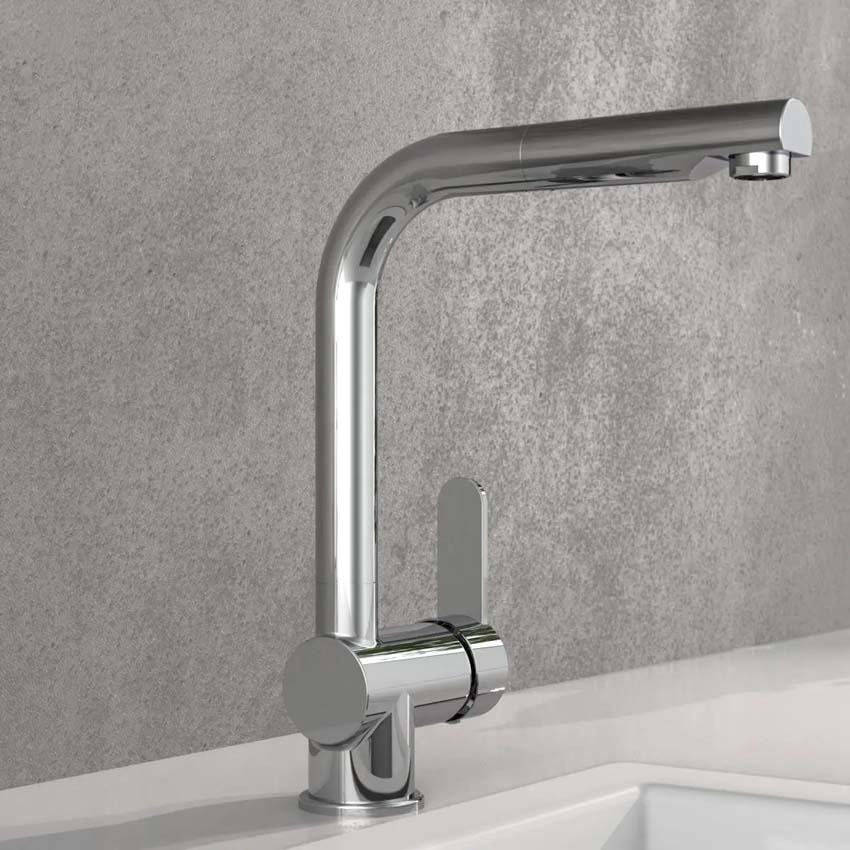 Robinet de cuisine Levi chrome avec bec extractible