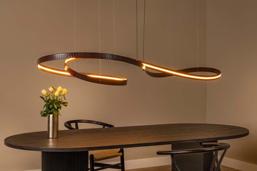 Lucide Premium Slalom - Suspension - LED dimmable - CCT - 1x80W 2200K/4000K - Café
