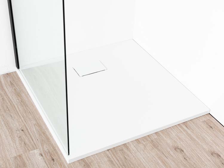 Receveur de douche Moby ardoise blanc mat 90x90cm Receveur de douche Moby ardoise blanc mat 90x90cm