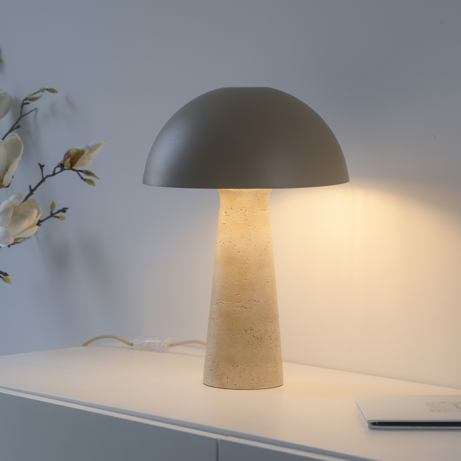 Lampe de table - sable - Ø25cm - 1xE27 - 15W max. - ampoule non inclus