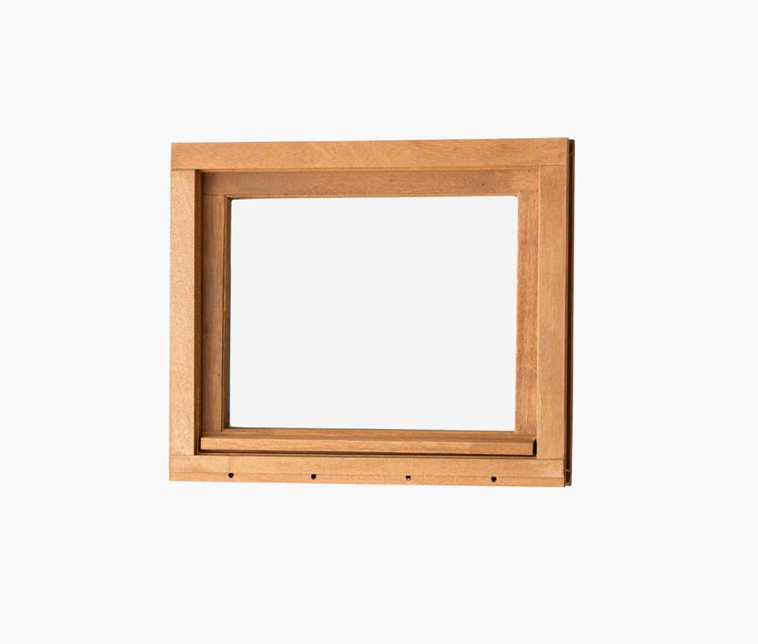 Fenêtre à soufflet Trae bois Meranti 55mm naturel L600xH500mm