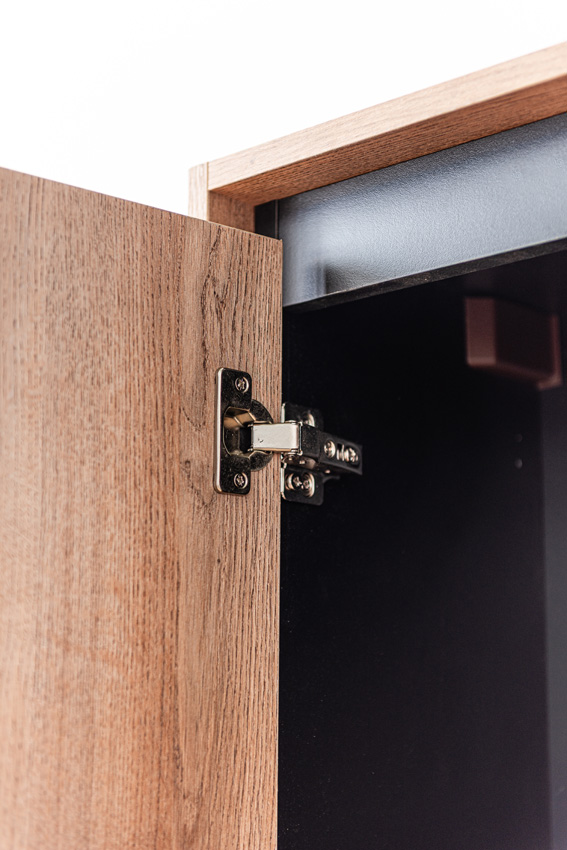 Kolomkast Toledo eik/zwart hangend 160x35x30cm