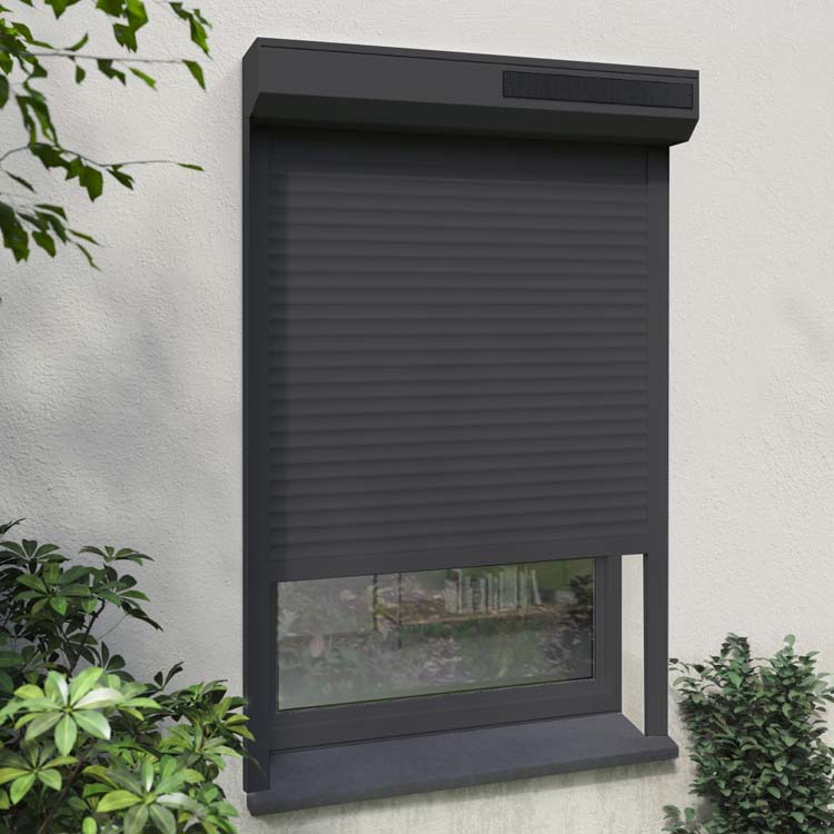 Volet roulant Flore anthr alu radio solaire B 1200 x H 1600 recoupable