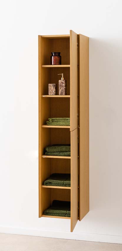 Armoire colonne Waldorf chêne suspendue 170x40x35cm