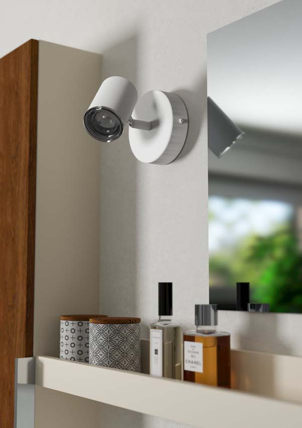 Spot en saillie - Blanc - Ø11xH11,5cm - Dimmable - GU10 - 1x5W