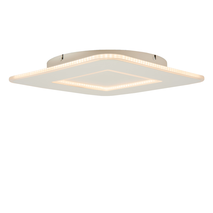 Plafonnier - 39,4x39,4cm - LED à 3 niveaux dimmable - 1x24W 2700K - Blanc