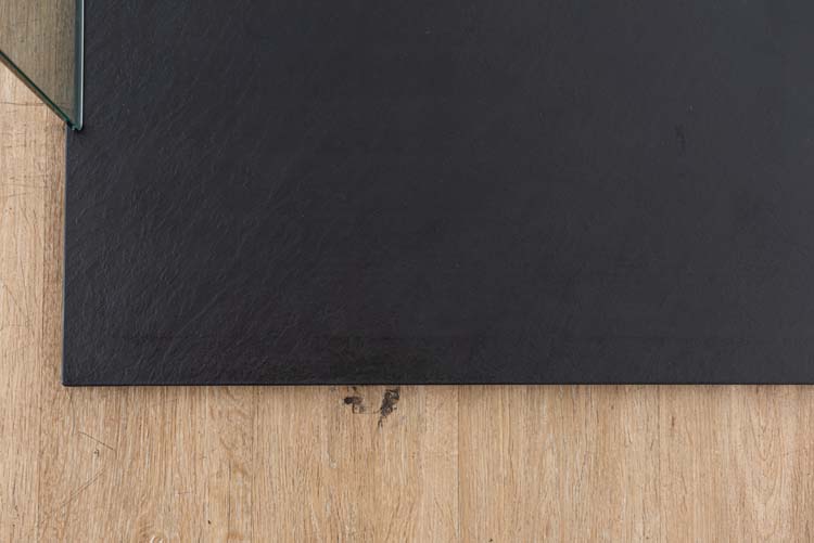 Douche de plain-pied Anais 157 x 200 cm verre transparant - noir