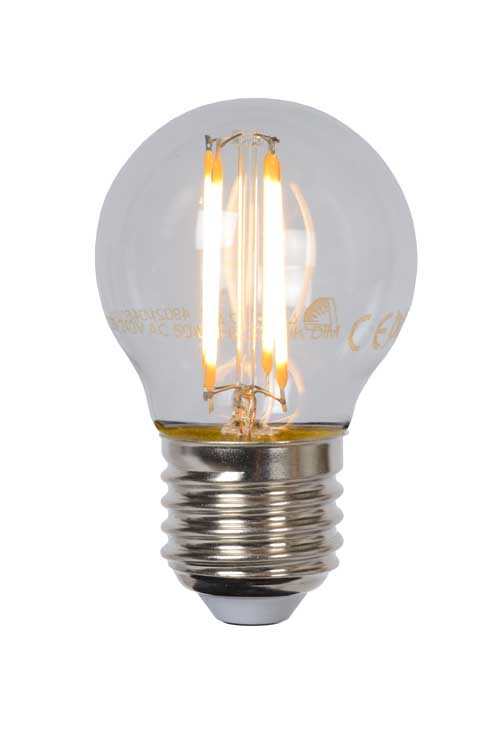 Lucide LED BULB - Filament lamp - Ø 4,5 cm - LED Dimb. - E27 - 1x4W 2700K - Transparant