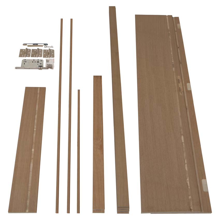 Châssis en contreplaqué chêne 201,5x40cm sans cadre de porte