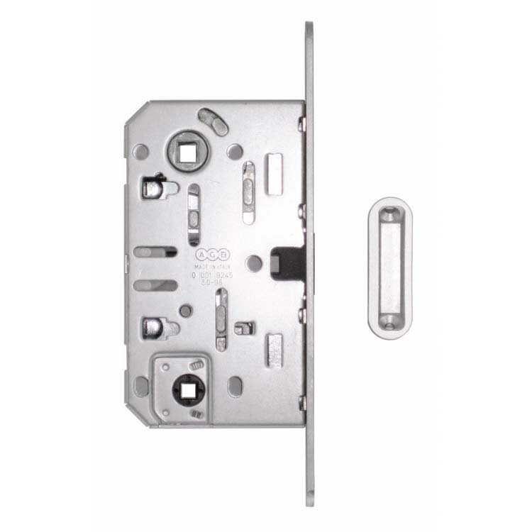 Magneetslot AGB 22mm voorplaat inox look WC 96mm