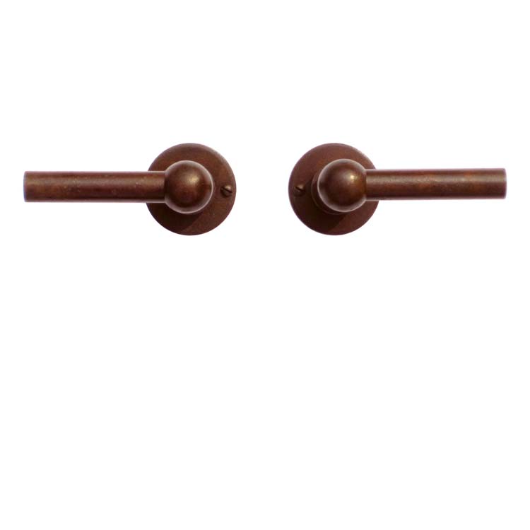 Poignée de porte pienza nouveau L+L rouille rond sans rosace
