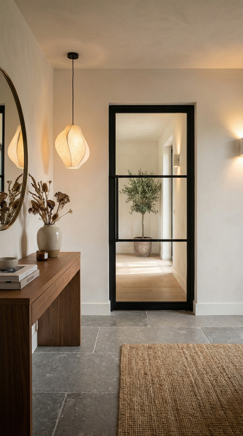 Porte intérieure simple en acier Tirza noir 3R pivotante sur mesure