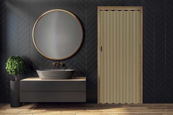 Porte pliante cuero simili cuir sur mesure