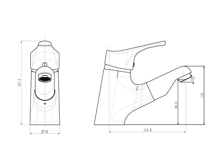Robinet de lavabo Aslan chrome