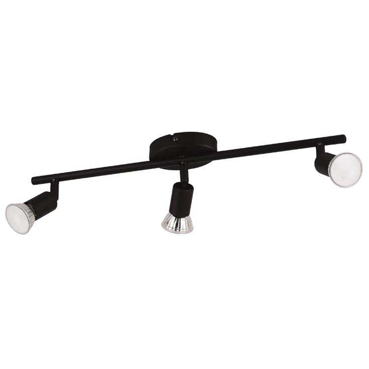 Spot de plafond LED noir 3x3W 720LM LED incl