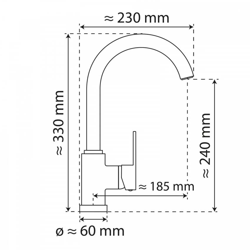 Keukenkraan Wasserwerk WK 5 mat zwart