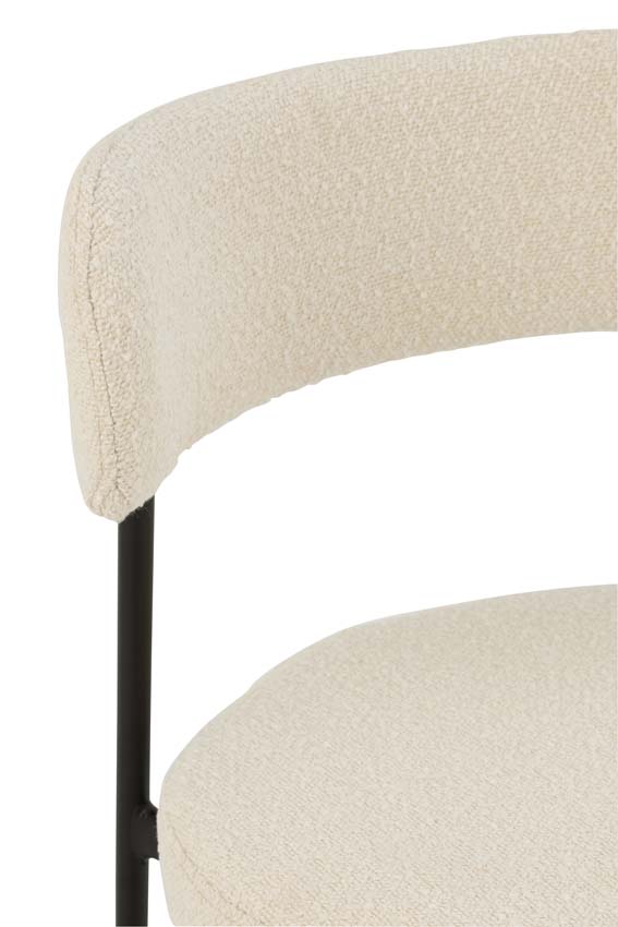 Chaise Boucle blanche 51x52x77cm