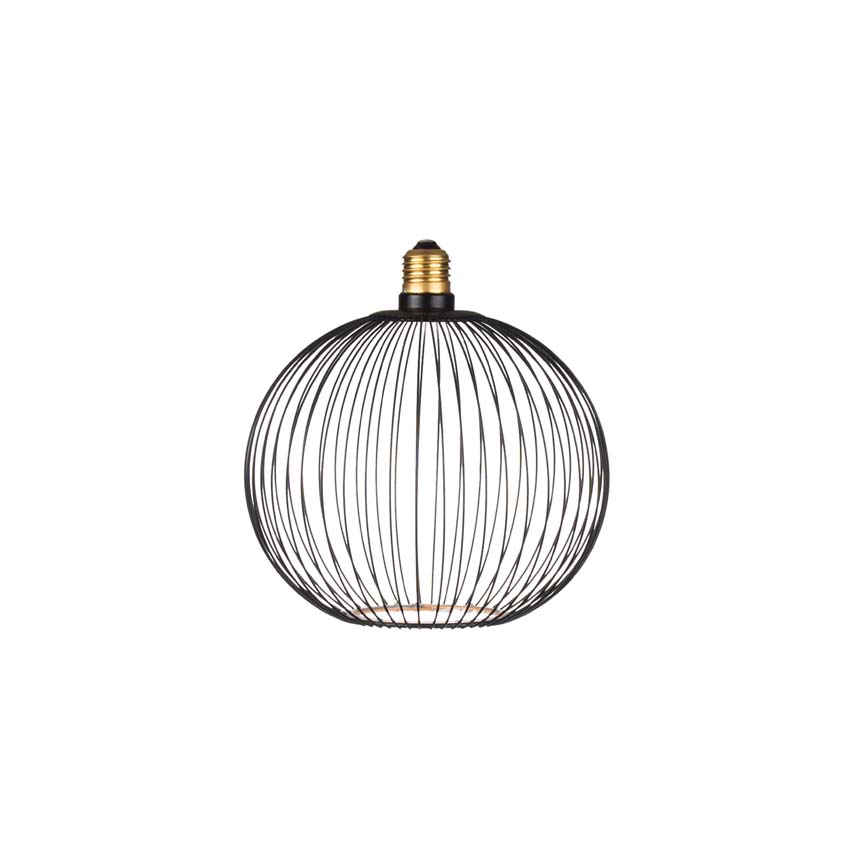 Lampe LED floating Filo - E27 - noir - Ø18cm - dimmable - 5W - 320lm - 2200K - globe