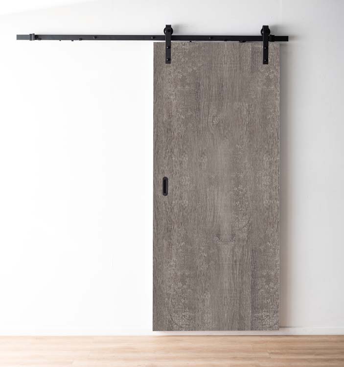 Porte coulissante mont ventoux+rail robust noir 93x211.5cm