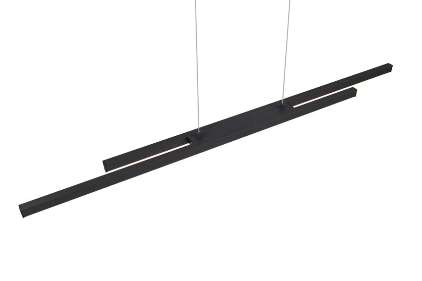 Suspension - noire - 110x8,5xH150cm - LED - 1x22W - 3000K