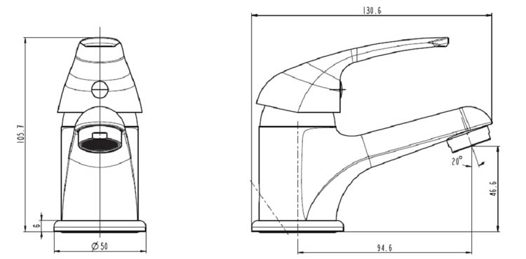 Wastafelkraan Alison chroom