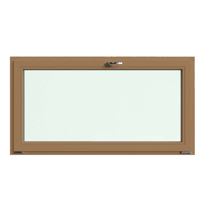 Fenêtre à soufflet Vardelux bois Meranti 68mm naturel L1500xH500mm