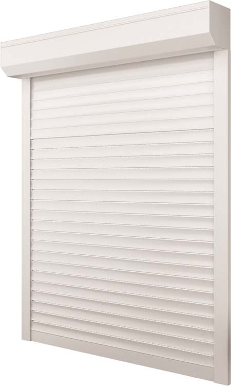 Rolluik Flore wit aluminium elektrisch B 1150 x H 2200 mm inkortbaar