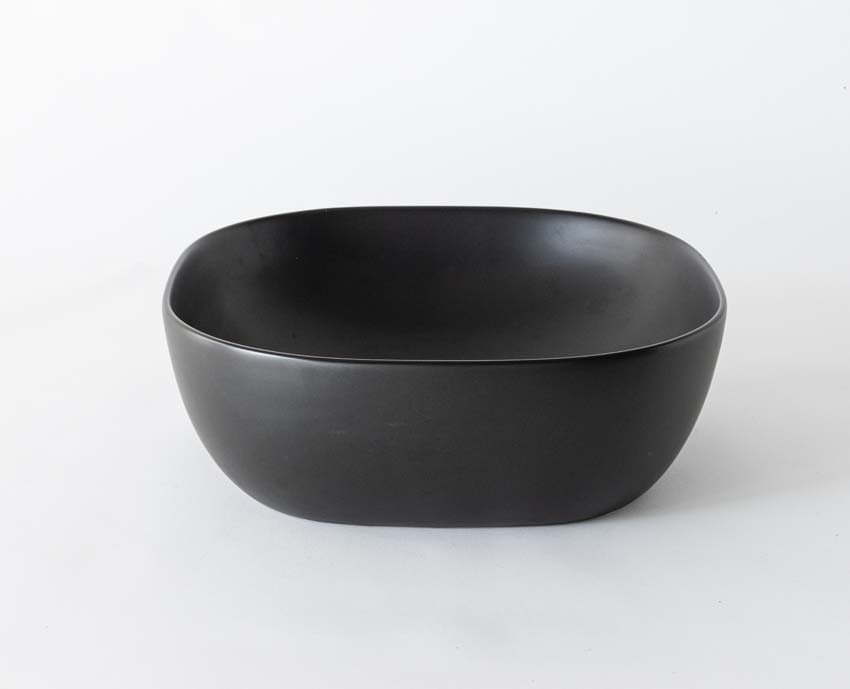 Opbouwkom Griet mat zwart 42x42x14,5cm