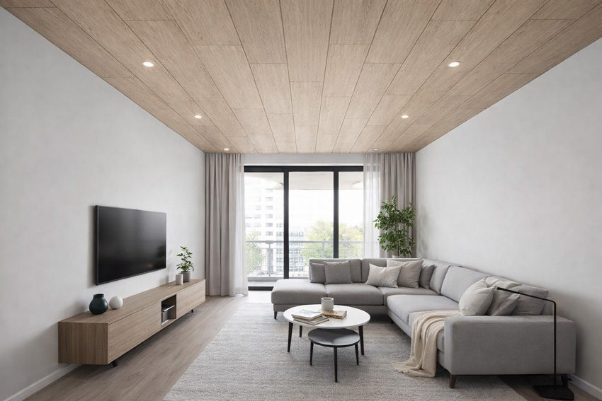 Wand- & plafondpaneel Maestro MDF Malaga cream oak 21x130x0,8cm