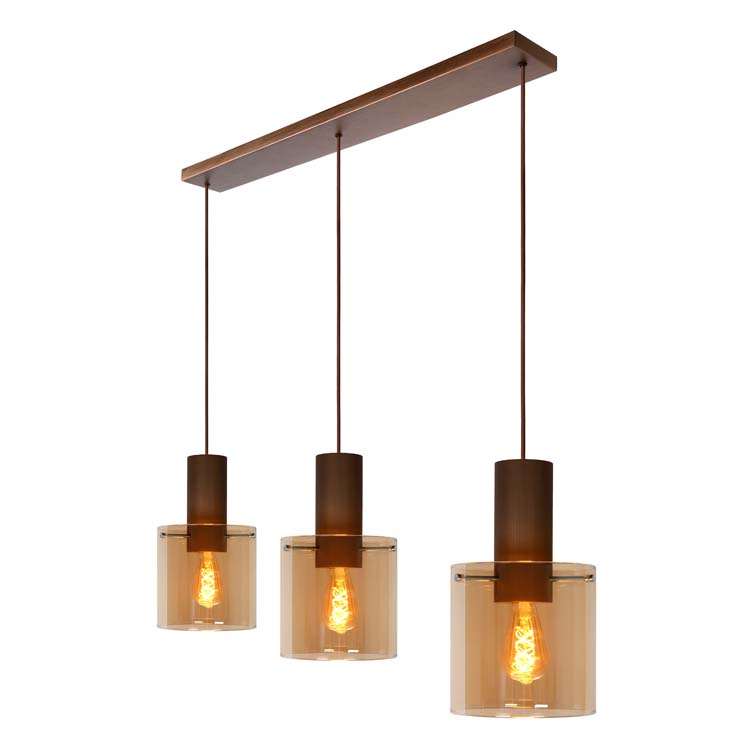 Suspension - Ø 20 cm - 3xE27 - Ambre
