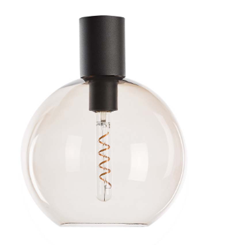 Plafonnier - Noir - Ø20cm - Dimmable - E27 - 1x60W