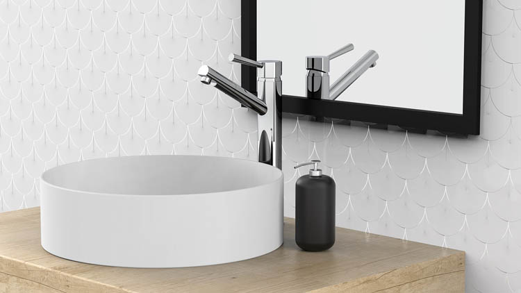 Wastafelkraan Charlotte chroom verhoogd