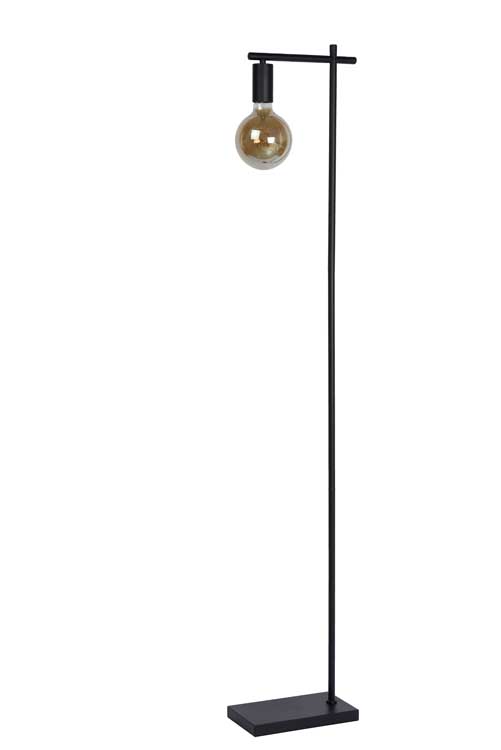Vloerlamp retro - 1xE27 - 40W - Zwart