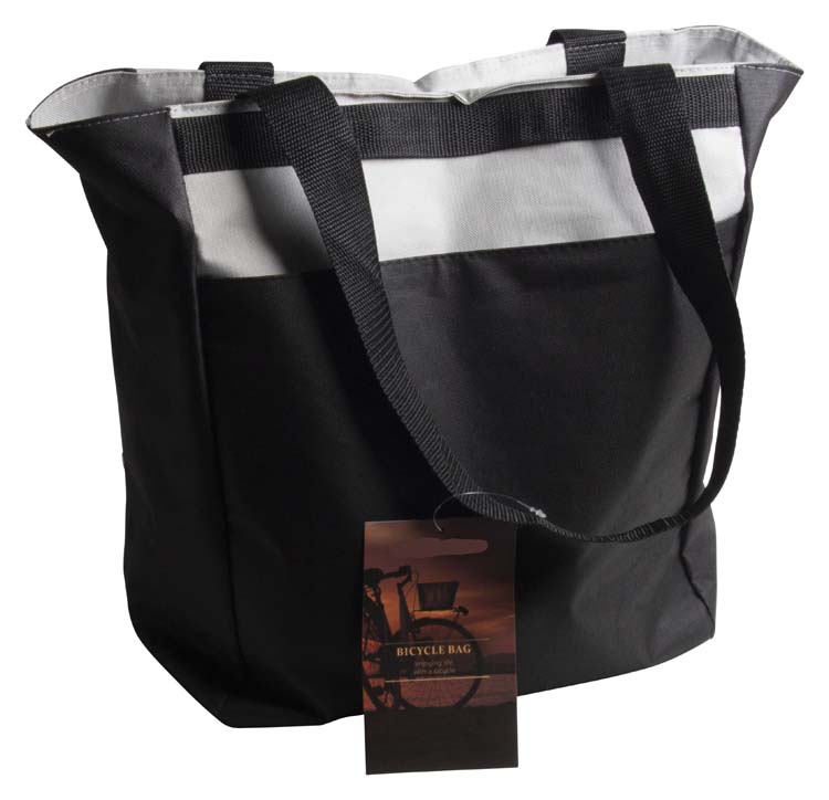 Sacoche vélo noir et gris 17 l 32x40x15.5 cm