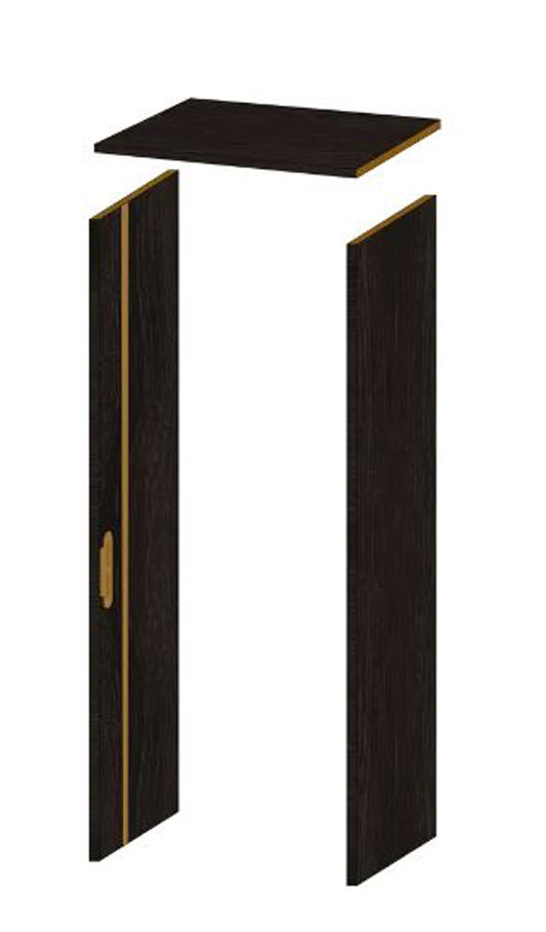 Arcade Black Oak noir 40x202,1cm sans cadre de porte