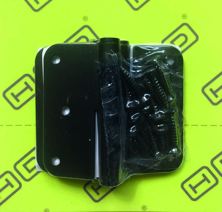Paumelle elba 76x76x2.5 noir droite 3pc+vis