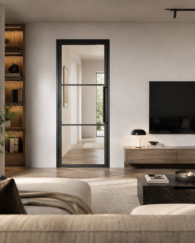 Porte intérieure Fer forgé 3W Tara 880 x 2040 mm Droite